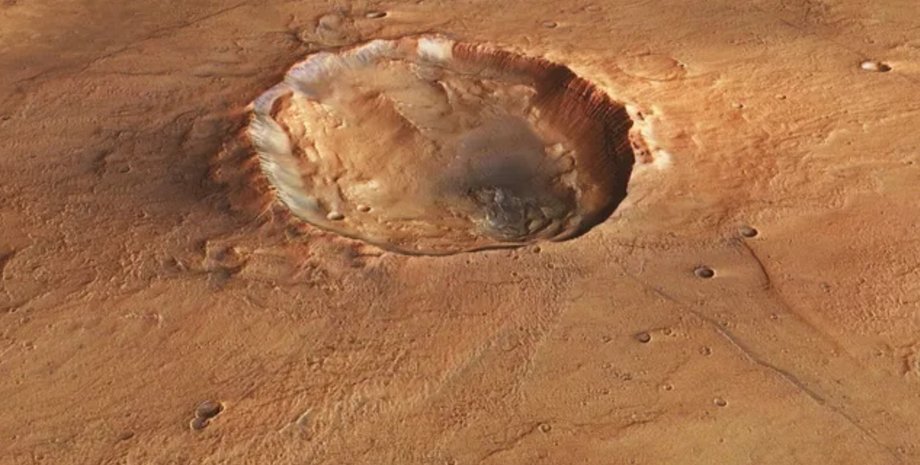 кратер бабочка Марс